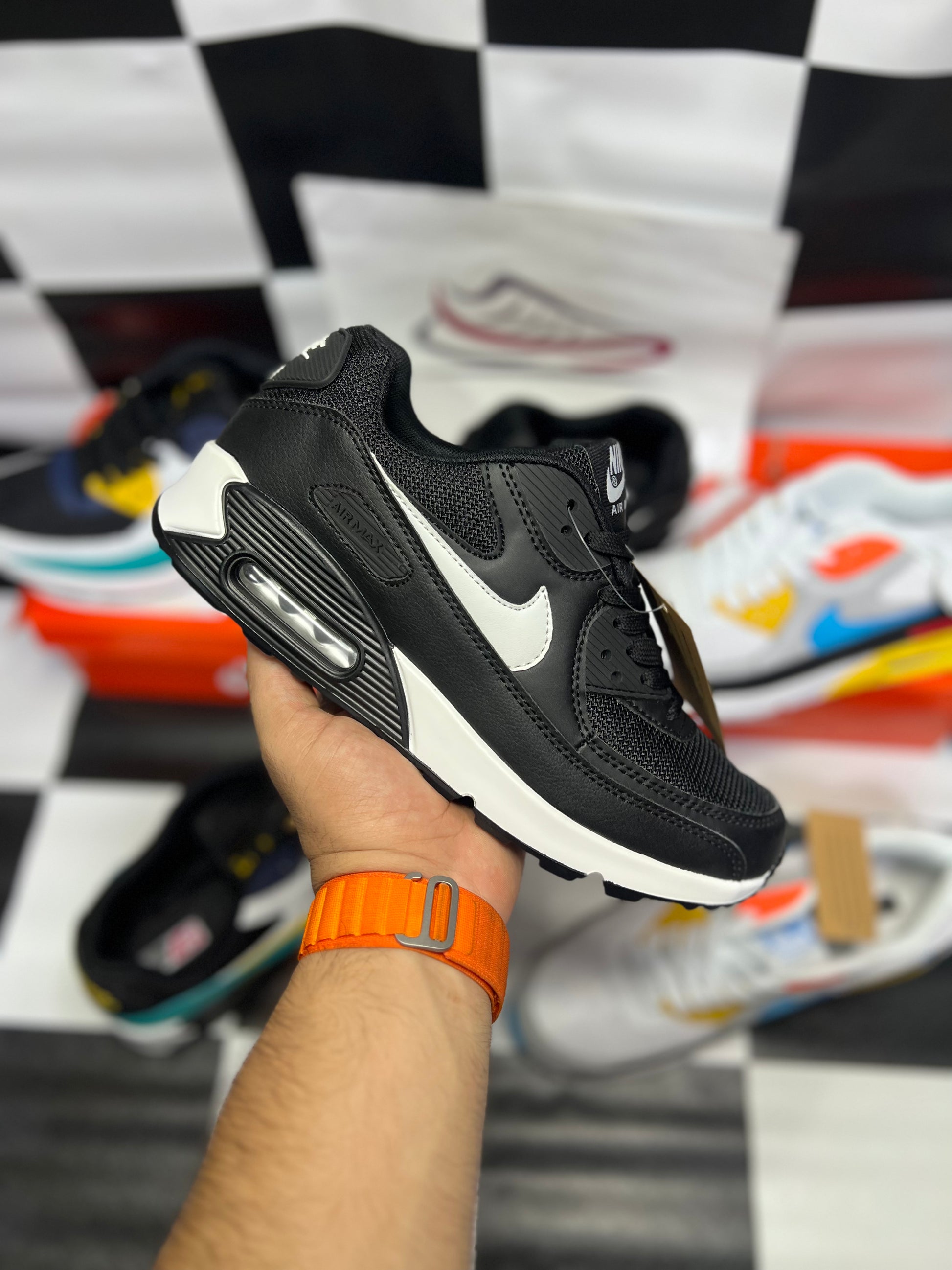 Nike air max 27 2025 triple black on feet